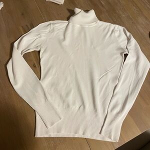 Tiffany Classic White Turtleneck Sweatshirt
